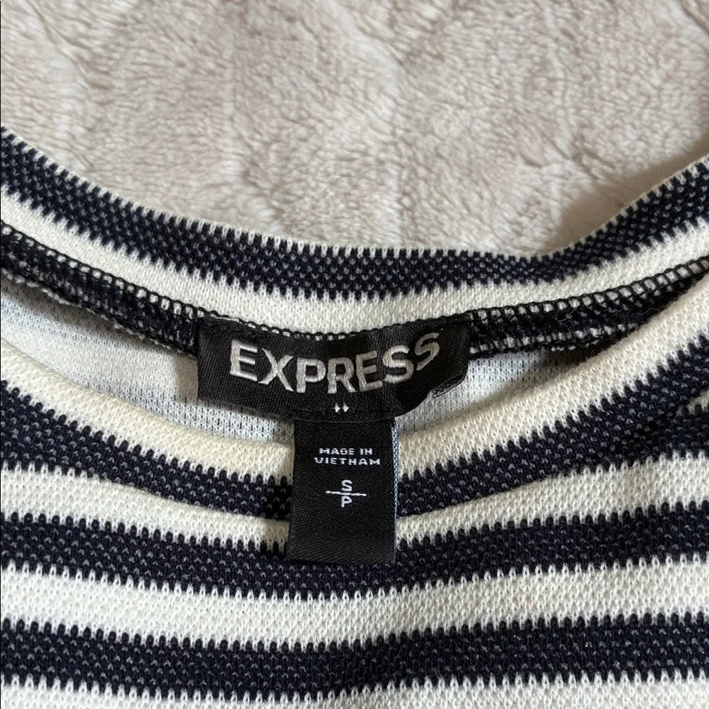 Express Striped Tie-Front Blouse - Picture 2 of 3